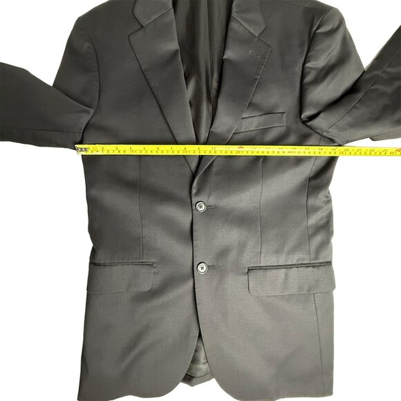 Stafford Black Two Button Vented Notch Blazer Sport Coat Suit Jacket - Picture 9 of 9